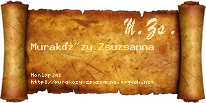 Muraközy Zsuzsanna névjegykártya