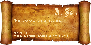 Muraközy Zsuzsanna névjegykártya